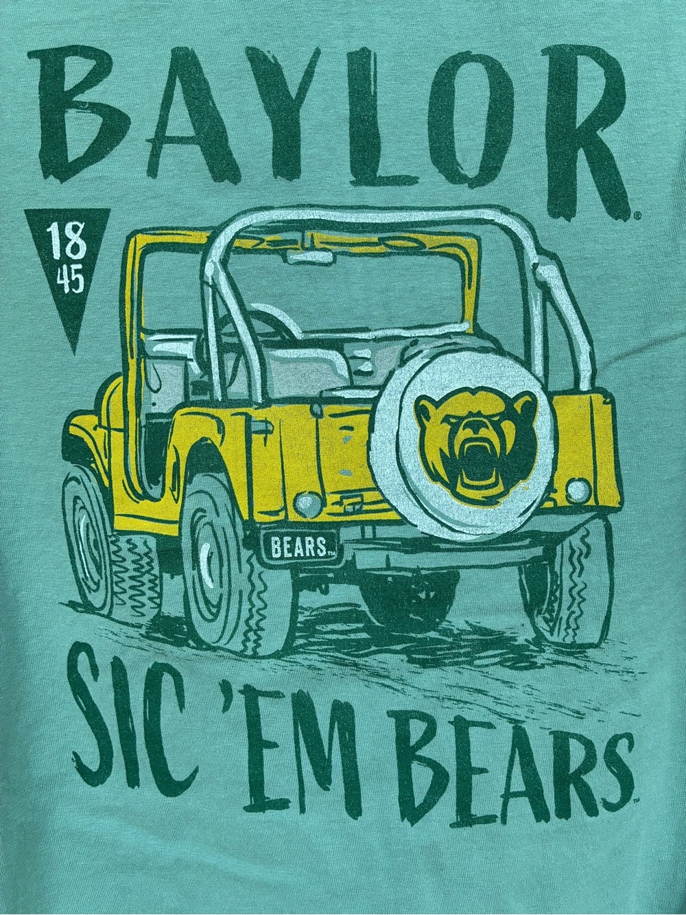 Baylor University "Sic 'Em Bears" Green Graphic Tee M